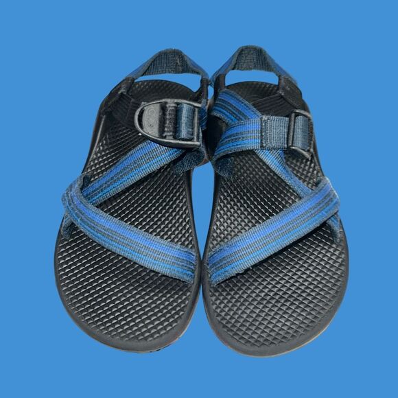 Chaco Blue Fabric Strap ZX1 Big Kids Sandals Size 4 - Picture 2 of 4